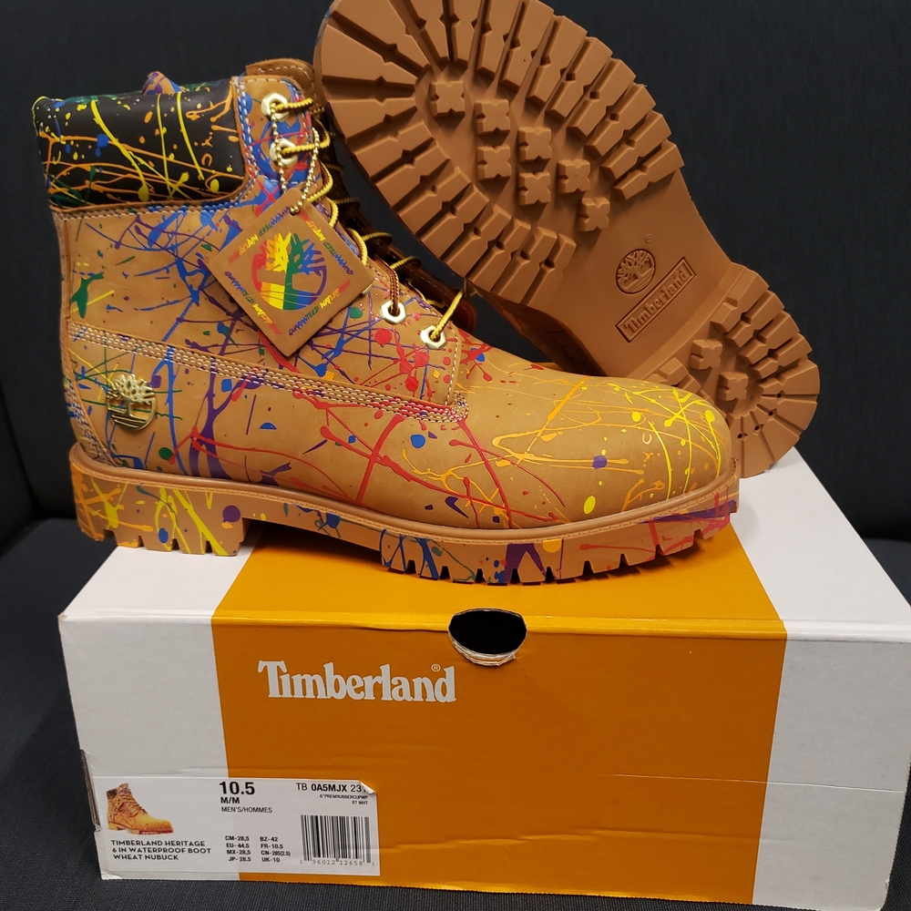 Timberland 6" Premium Paint Splatter Boots